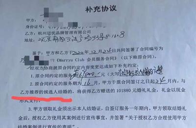 天價婚介費成枷鎖 17萬服務費未成婚，與非會員結婚反被指違約